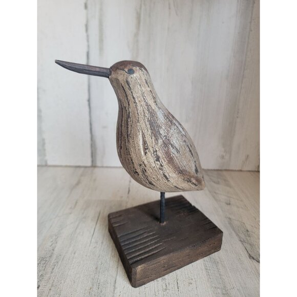 Wooden bird neutral unique home decor seagull - Picture 2 of 6